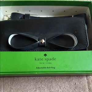 Kate Spade Black Belt Bag with Gold Accent